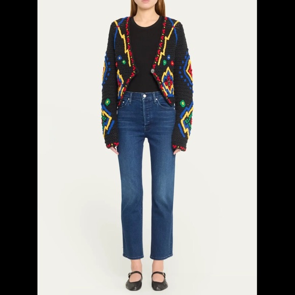 MOTHER Denim “In A Puff” Cardigan in Diamond In The Rough - Picture 3 of 15